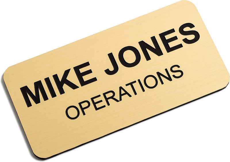 Custom Acrylic Name Badges - Personalised Acrylic Name Tag with 3 Lines of Custom Text and Magnet Backing 65mm x 25mm image 7
