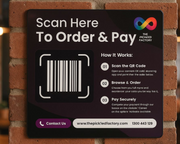 Scan to Order & Pay Signs – Custom UV Printed Acrylic