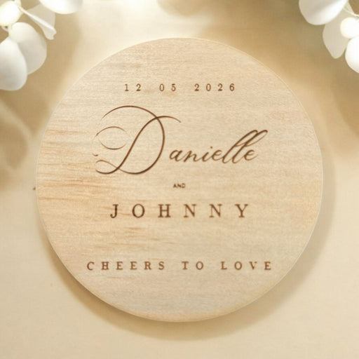 Engraved Wedding Coasters - Wooden or Acrylic