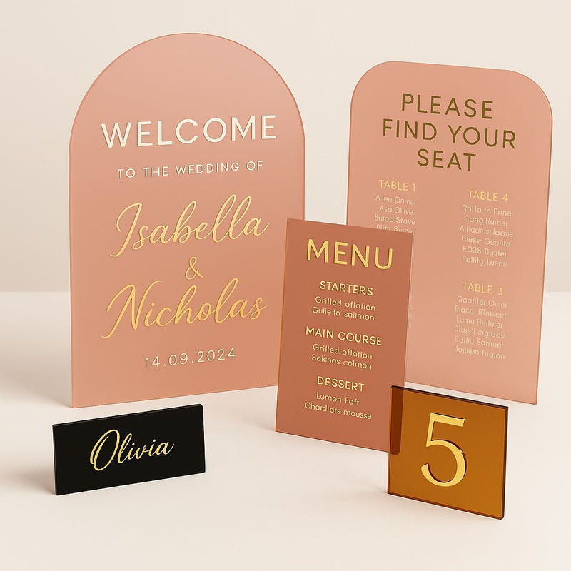 Acrylic Wedding Signs Decor Signage Guest Book image 0