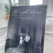 The Night Before Custom Acrylic Welcome Sign Wedding Sign image 0