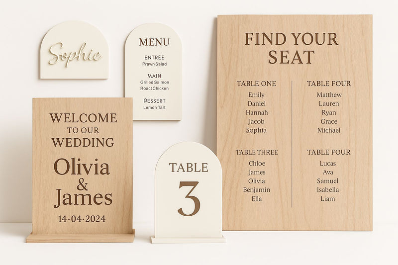 Personalised UV-Printed Full-Color Clear Acrylic Desk Name Plate Stand image 2