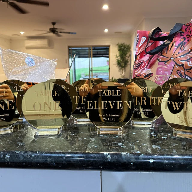 Personalised Table Numbers Wedding